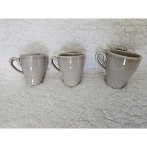 (Lot of 3) Primagera Espresso Coffee Tea Cups Mini Mugs Crack Style Brown 3"